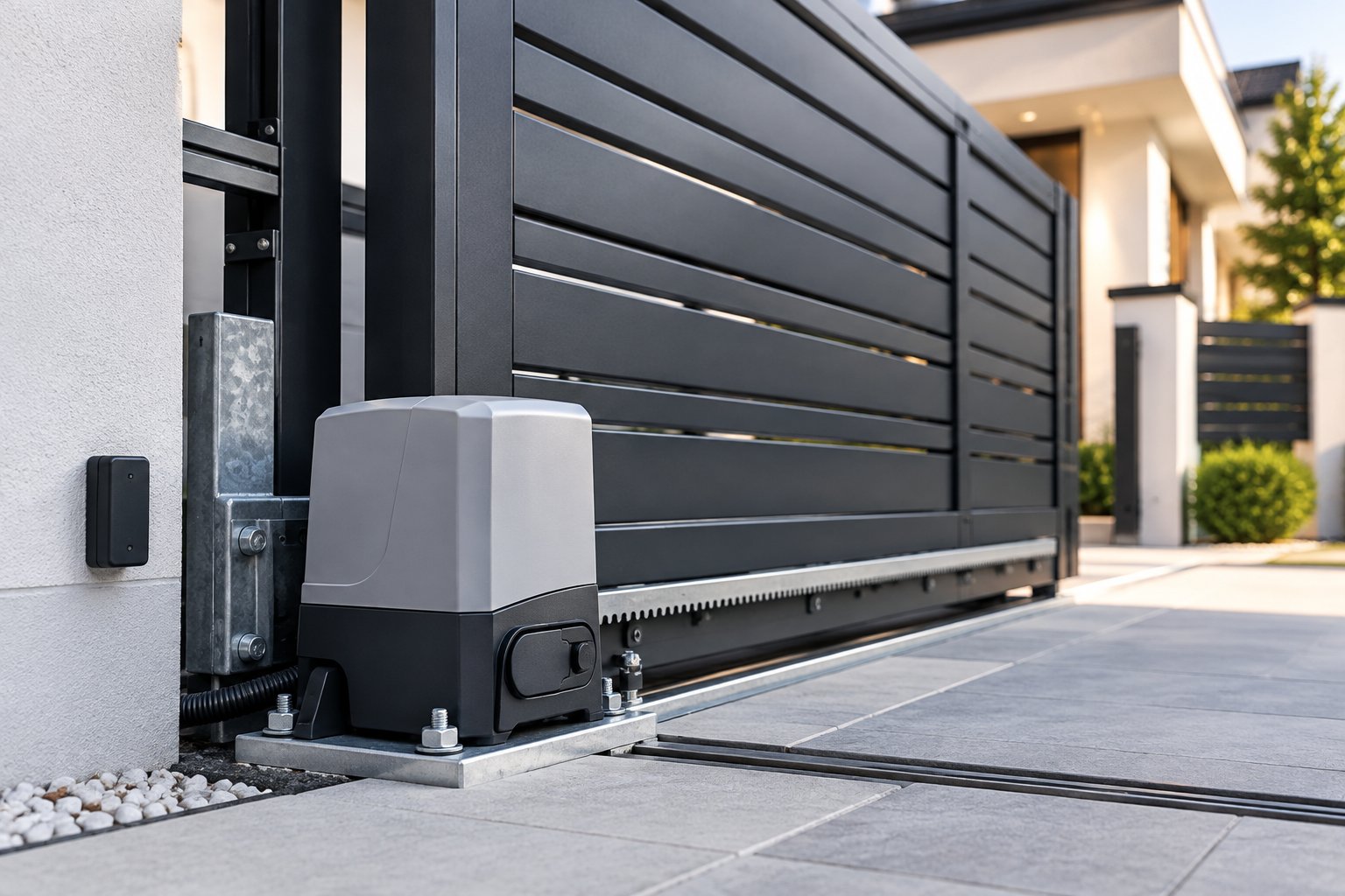 Automatizare pentru poartă culisantă cu motor electric